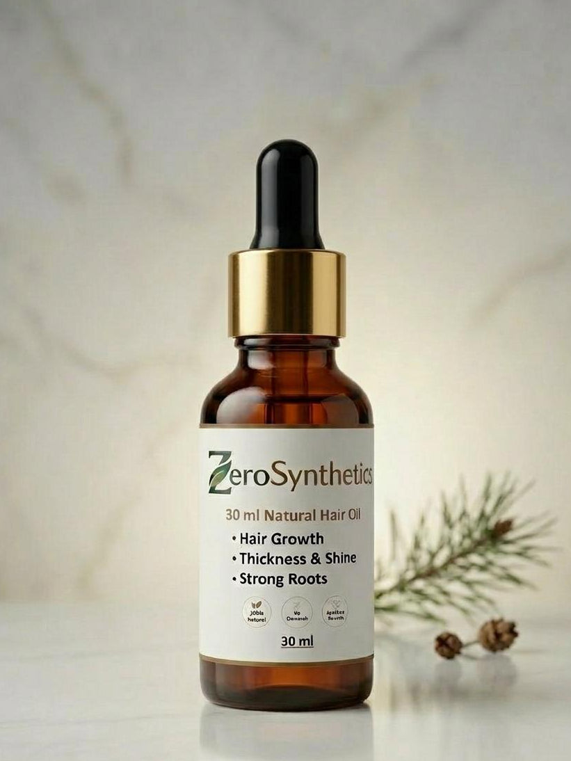 Zero Synthetics Natural Hair, Beard & Mustache's Growth Oil 30ml.